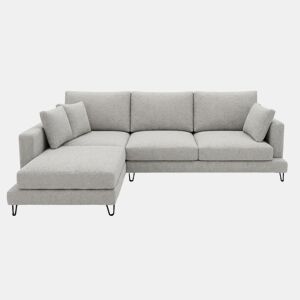 Chaise longue LENUS esquerda cor cinza claro