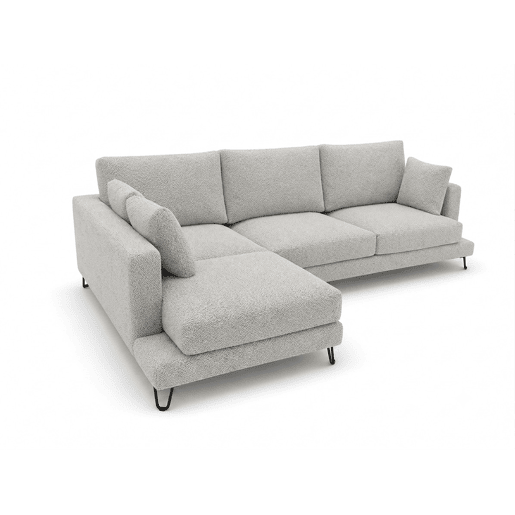 Chaise longue LENUS esquerda cor cinza claro Chaise longue LENUS esquerda cor cinza claro