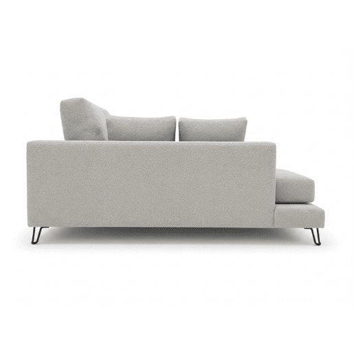 Chaise longue LENUS esquerda cor cinza claro Chaise longue LENUS esquerda cor cinza claro