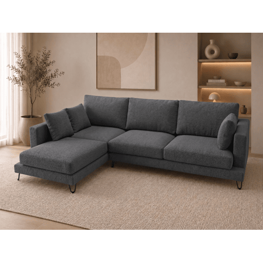 Chaise longue LENUS esquerda cor antracite Chaise longue LENUS esquerda cor antracite