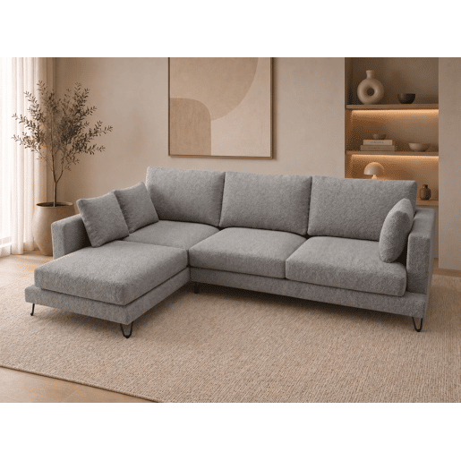 Chaise longue LENUS esquerda cor cinza escuro