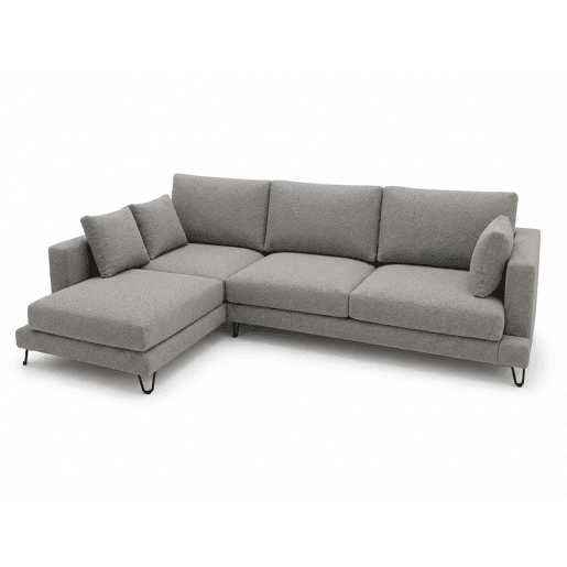 Chaise longue LENUS esquerda cor cinza escuro
