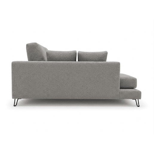 Chaise longue LENUS esquerda cor cinza escuro