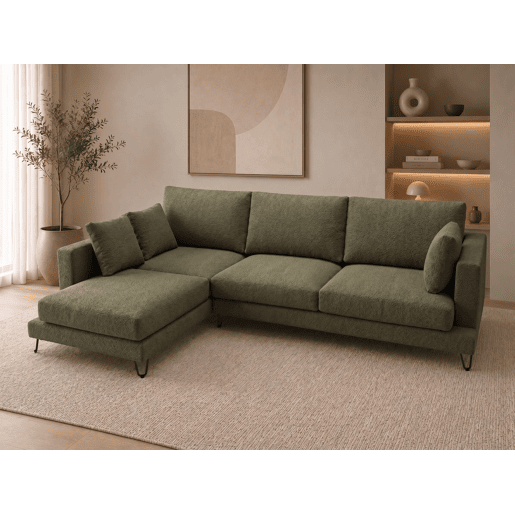 Chaise longue LENUS esquerda cor verde