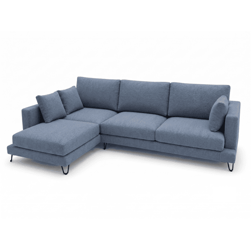 Chaise longue LENUS esquerda cor azul Chaise longue LENUS esquerda cor azul