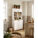 Buffet JULS de 4 puertas y 5 huecos en blanco y roble Buffet JULS de 4 puertas y 5 huecos en blanco y roble Blanco/ Madera