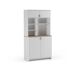 Buffet JULS de 4 puertas y 5 huecos en blanco y roble Buffet JULS de 4 puertas y 5 huecos en blanco y roble Blanco/ Madera