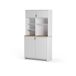Buffet JULS de 4 puertas y 5 huecos en blanco y roble Buffet JULS de 4 puertas y 5 huecos en blanco y roble Blanco/ Madera