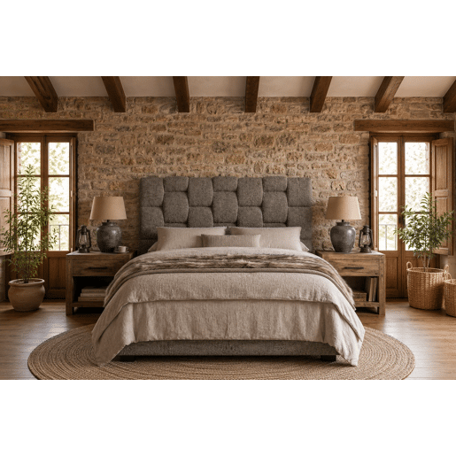 Cabeceira ATELIER 160x70x12cm tecido cinza escuro