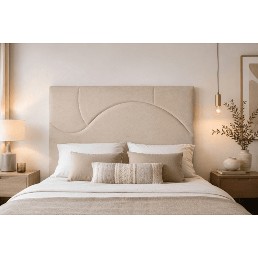Cabeceira ARIA tecido 160x115x7cm branco