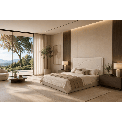 Cabeceira ARIA tecido 160x115x7cm branco