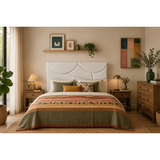 Cabeceira GALLERY tecido 160x115x7cm branco Cabeceira GALLERY tecido 160x115x7cm branco