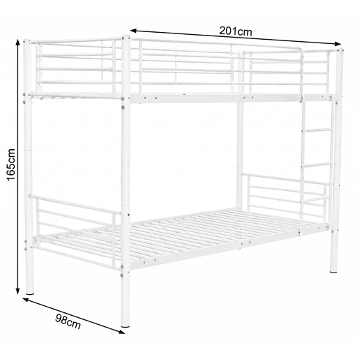 Beliche SLAY metal 90x190cm branco Beliche SLAY metal 90x190cm branco
