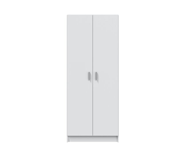 Armario escobero MULTIUSOS 2 puertas 70cm color blanco