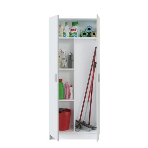 Armário para vassouras MULTIUSOS com 2 portas 70cm branco Armário para vassouras MULTIUSOS com 2 portas 70cm branco