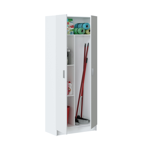 Armário para vassouras MULTIUSOS com 2 portas 70cm branco Armário para vassouras MULTIUSOS com 2 portas 70cm branco