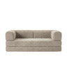 Sofá-cama compress BLOCKS 3 lugares branco e bege