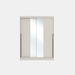Roupeiro MASS portas de correr espelho 195x150x55cm cor caxemira