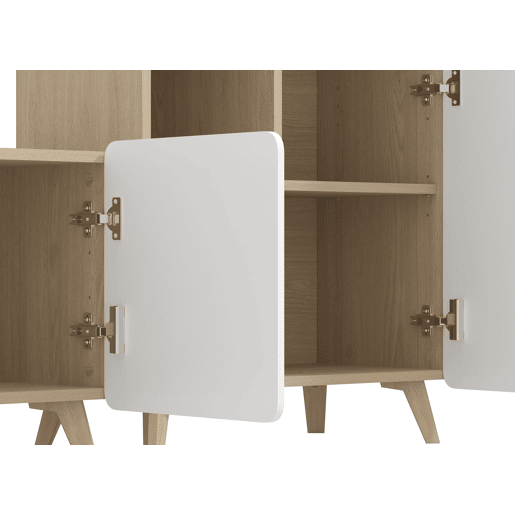 Compacto de TV ELGIN,&nbsp;244cm branco e carvalho