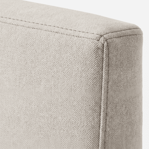Cabeceira modelo Luna na cor branco 195x120x10cm