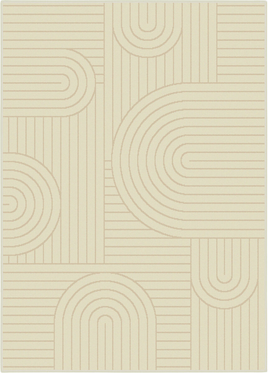 Alfombra polipropileno luna 120x170cm color crema