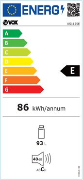 Mini frigorifico VOX KS1125E 93 litros Mini frigorifico VOX KS1125E 93 litros
