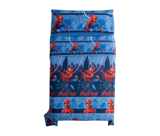 Juego de sábanas disney spiderman 90 cm algodón y poliéster