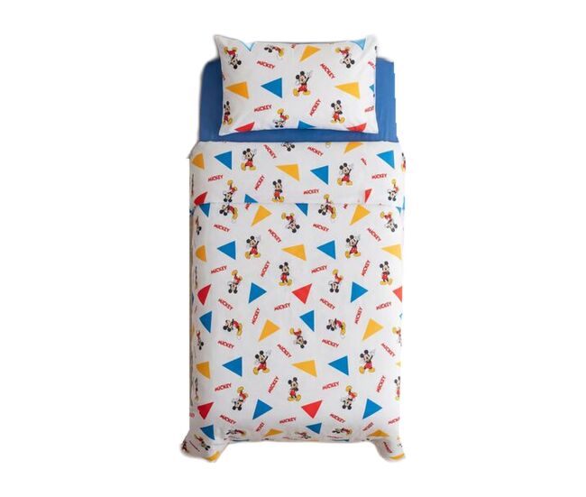 Juego de sábanas disney mickey 90 cm algodón y poliéster