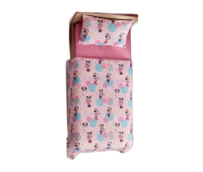 Juego de sábanas disney minnie 90 cm algodón y poliéster