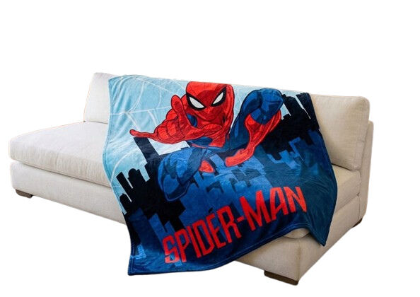 Plaid de coralina Disney Spiderman 130 x 160 cm poliéster