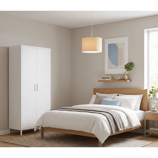 Armário metálico IRON 2 portas batentes 185x80x45cm branco