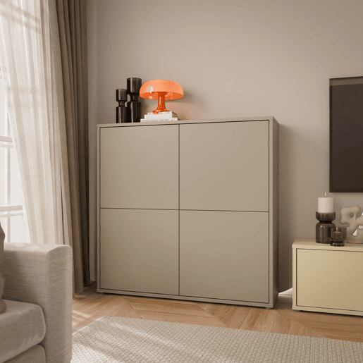 Aparador alto MOVE 4 portas taupe Aparador alto MOVE 4 portas taupe