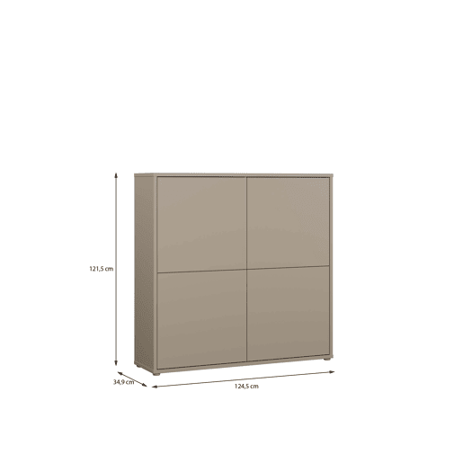 Aparador alto MOVE 4 portas taupe Aparador alto MOVE 4 portas taupe