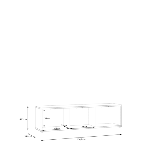 Móvel de TV MOVE 3 portas 154,2cm terracota Móvel de TV MOVE 3 portas 154,2cm terracota