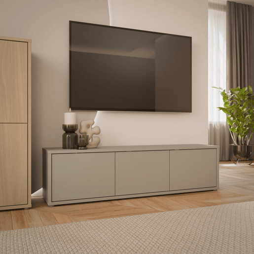 Móvel de TV MOVE 3 portas 154,2cm taupe Móvel de TV MOVE 3 portas 154,2cm taupe