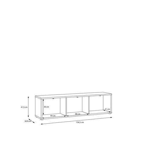 Móvel de TV MOVE 3 portas 154,2cm taupe Móvel de TV MOVE 3 portas 154,2cm taupe