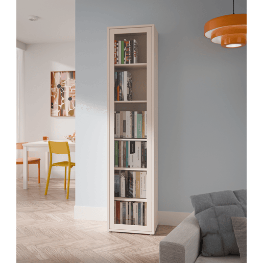 Vitrine alta MOVE 1 porta bege Vitrine alta MOVE 1 porta bege