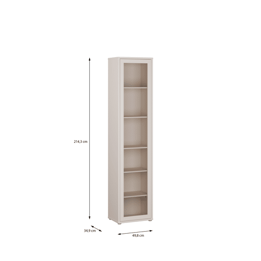 Vitrine alta MOVE 1 porta bege Vitrine alta MOVE 1 porta bege