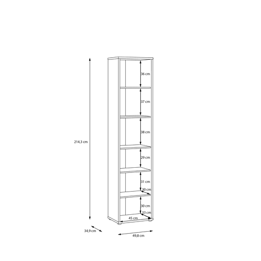 Vitrine alta MOVE 1 porta bege Vitrine alta MOVE 1 porta bege
