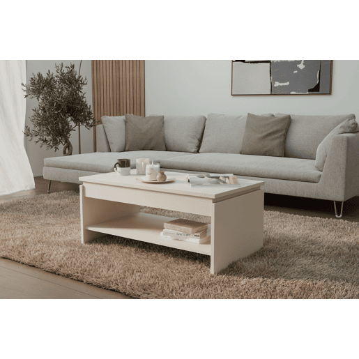 Mesa de centro MOVE elevável bege Mesa de centro MOVE elevável bege