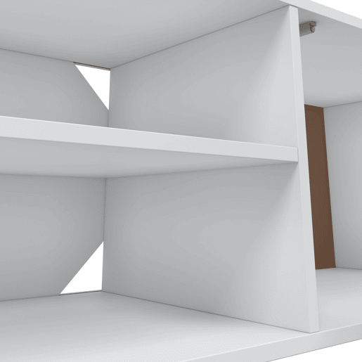 Móvel de TV RAFAEL 2 portas 180cm cor branco Móvel de TV RAFAEL 2 portas 180cm cor branco