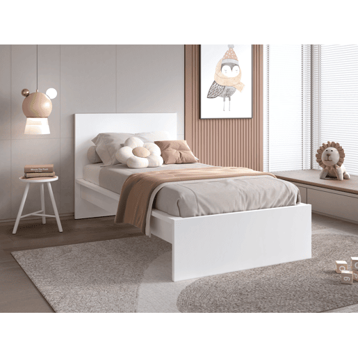 Estrutura de cama VIKA 90x200cm branco mate