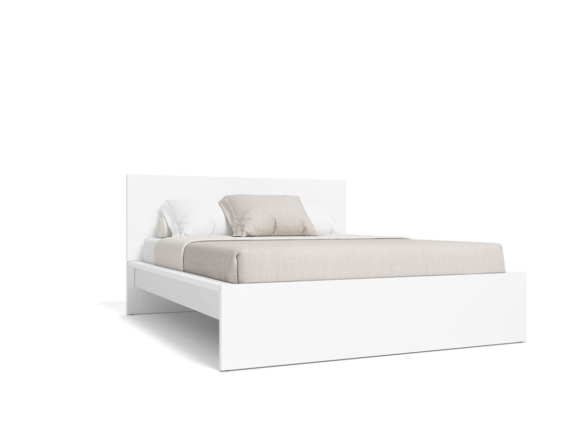 Estructura de cama vika 140x190cm blanco mate