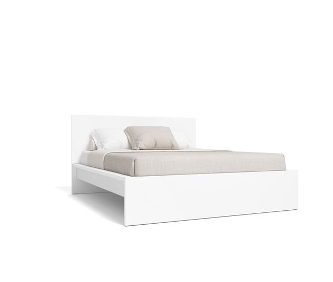 Estructura de cama vika 140x190cm blanco mate