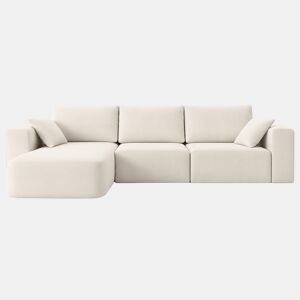 Chaise longue DUNA com cama esquerda cor bege