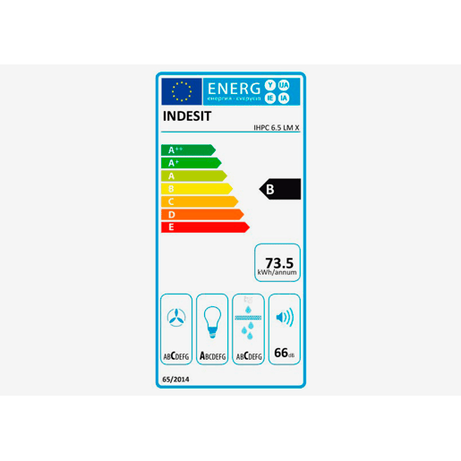 Exaustor decorativo 60cm INDESIT IHPC 6.5 LMX