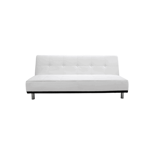 Sofá cama pele sintética 2 lugares THIRD cor branco