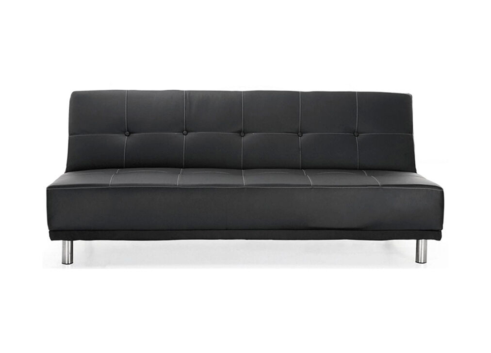 Sofá 2 plazas convertible en cama third color negro - conforama