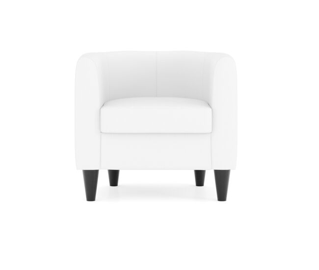 Sillón piel sintética cupido blanco - conforama
