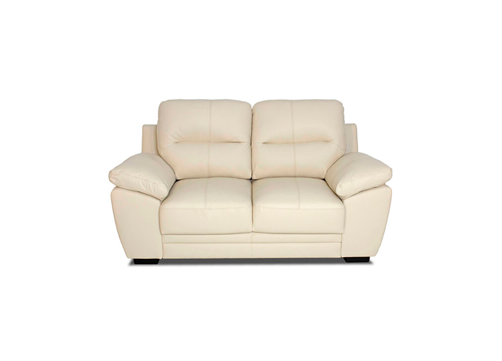 Sofá de piel 2 plazas richard color beige - conforama